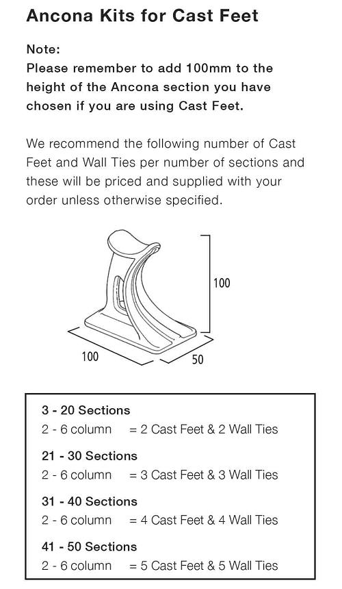 Ancona Sectional 3-Column, White, 750mm High